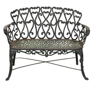 Victorian Style Cast Aluminum Outdoor Settee