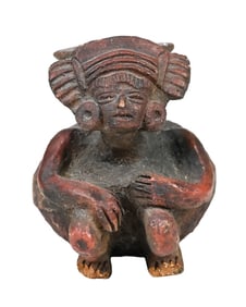Nayarit Aztec Mayan Columbian Red Clay Figurine