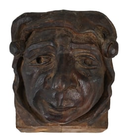 Antique German Carving Bust of Man