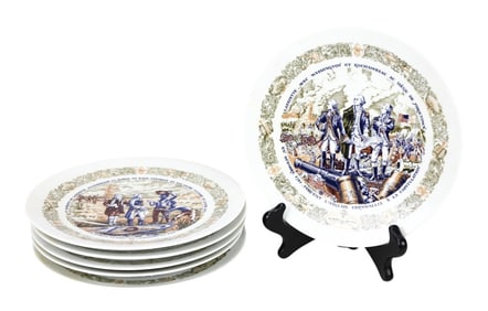 6 Limoges Porcelain Collector Plates Events 1777