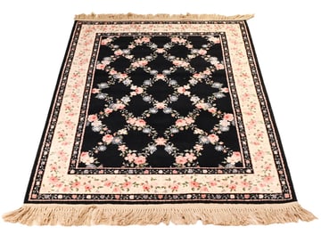 Karastan Garden of Eden Black Trellis Area Carpet