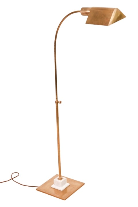 Mid Century Brass Adjustable Standing Lamp (1 of 8)