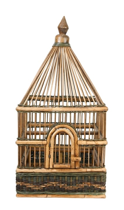 Bamboo Hand Made Decorative Birdcage (1 of 9)