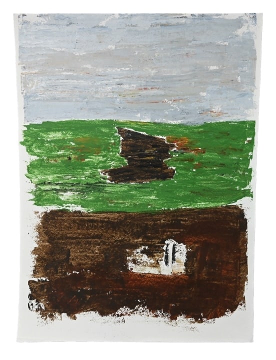 Ram Kumar Untitled Acrylic on Paper 2015 (1 of 12)