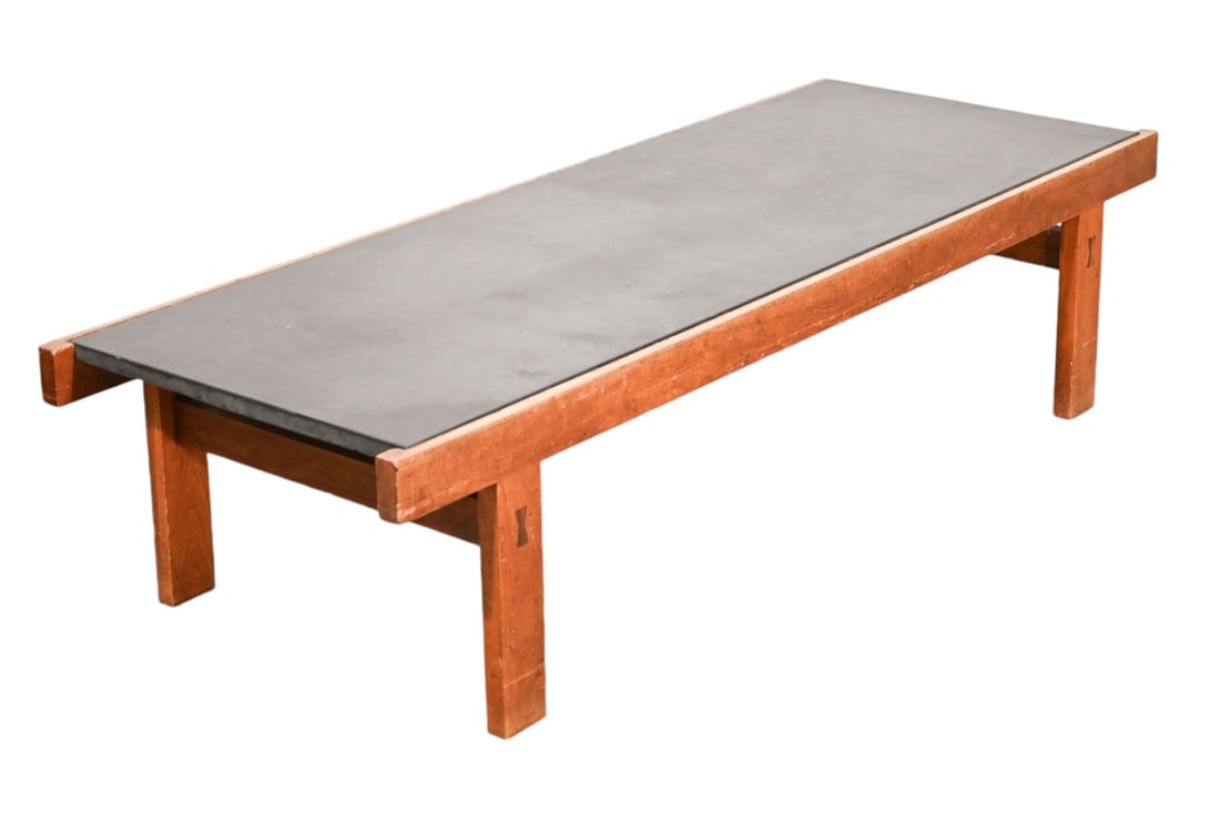 Mid Century Modern Slate Top Bench (1 of 13)