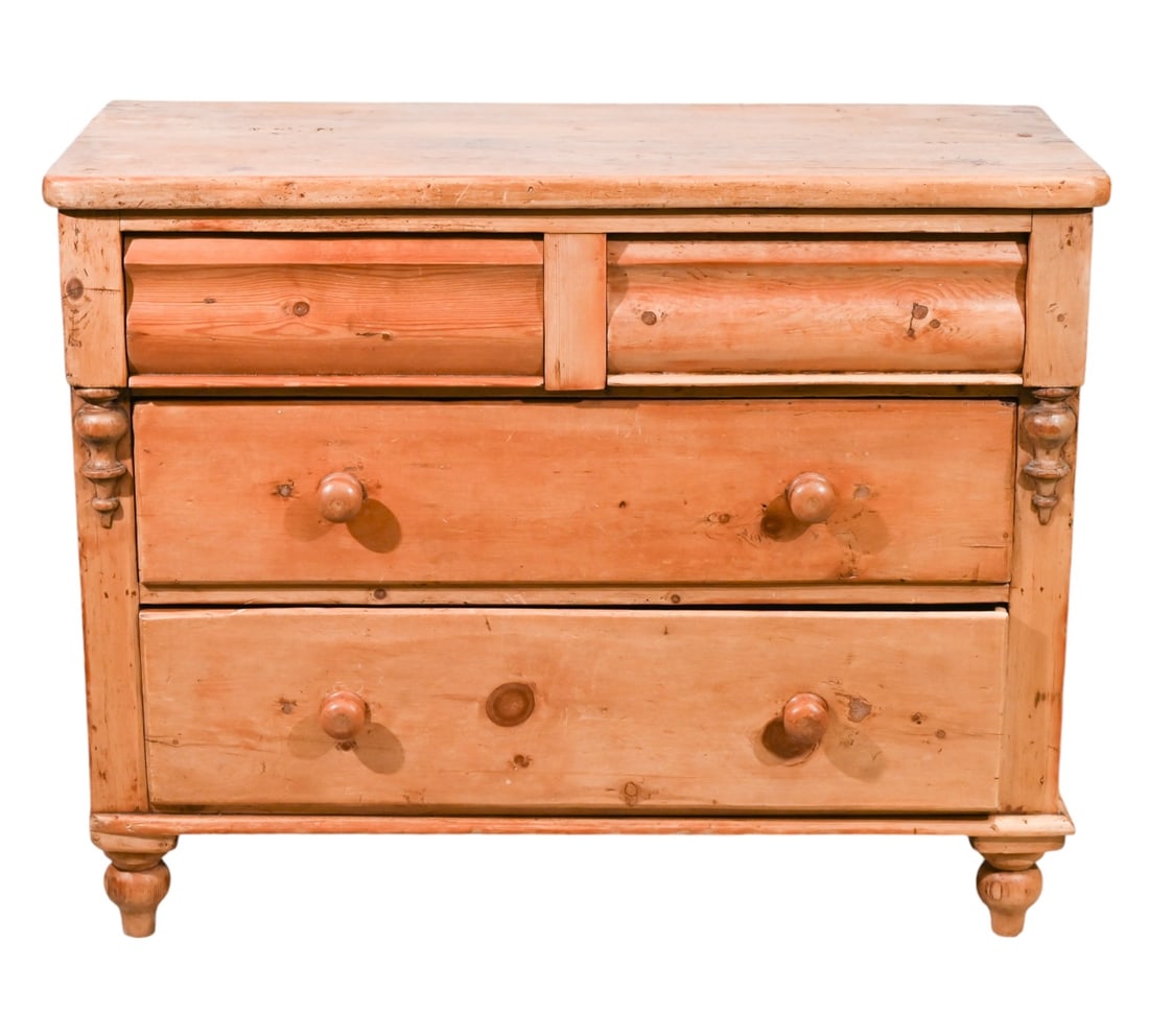 Farm Style Hand Carved Pine Dresser (1 of 12)