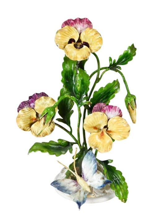 Vintage Tole Hand Painted Floral Display (1 of 8)