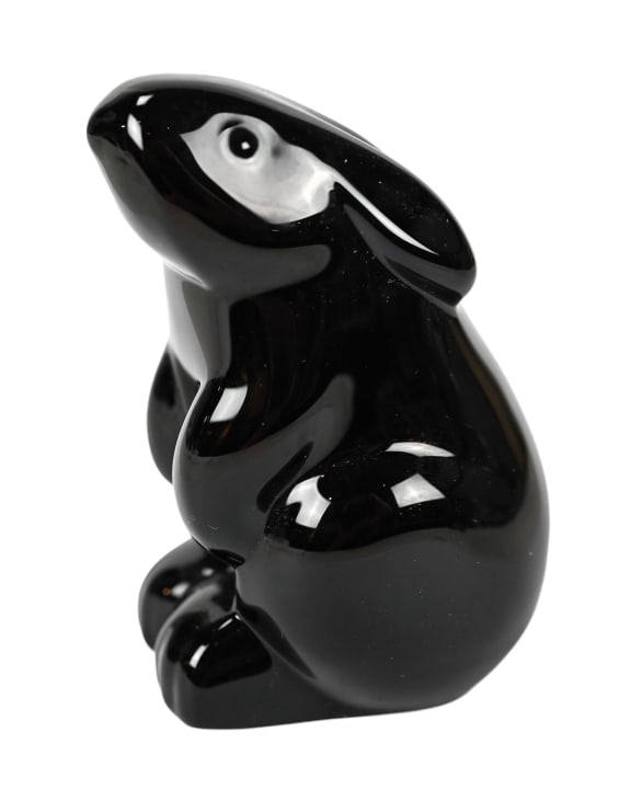 Baccarat Crystal Black Standing Rabbit Figurine (1 of 6)