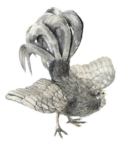 Attributed to Buccellati Sterling Silver Rooster