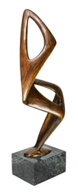 Vinardi Signed 38 Inch Bronze Abstract Statue