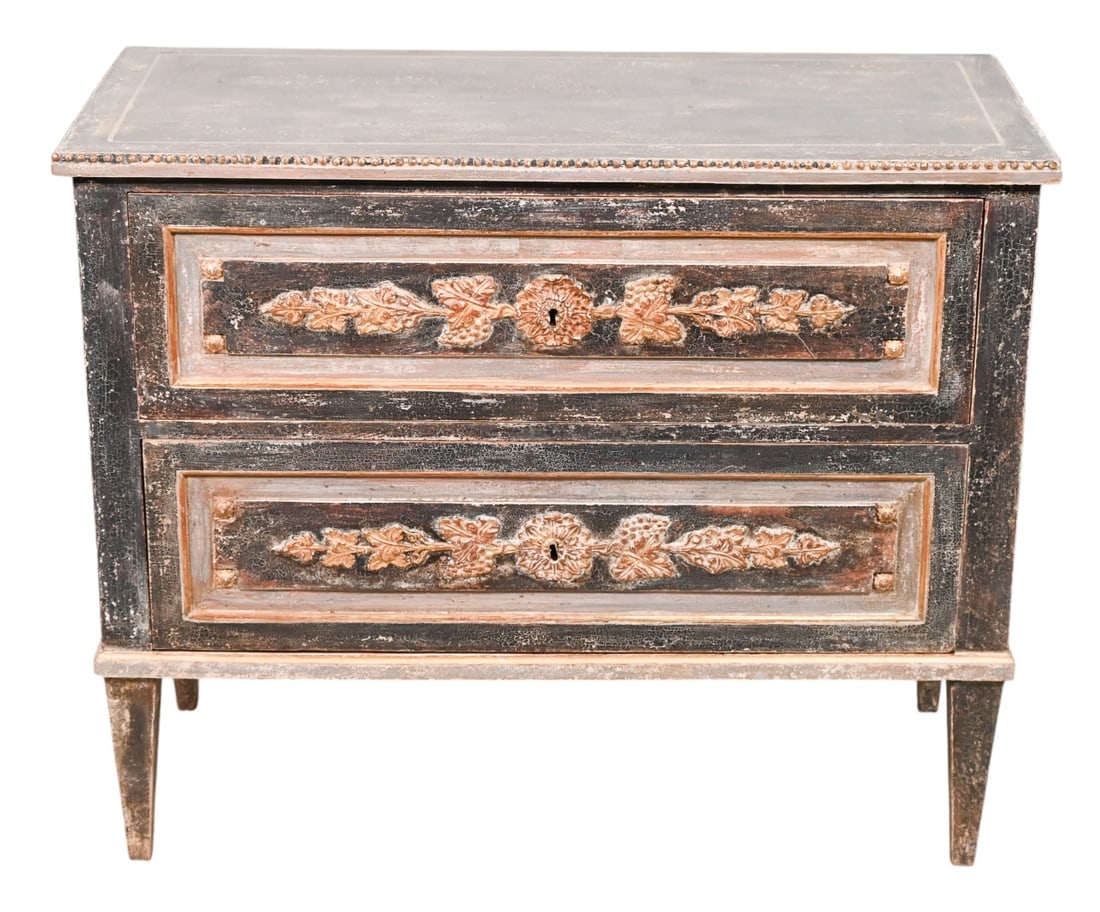 Antique Gustavian Style Hand Carved Painted Chests (1 of 15)