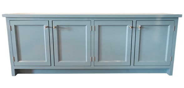 Custom Made Hand Painted Credenza Lucite Handles