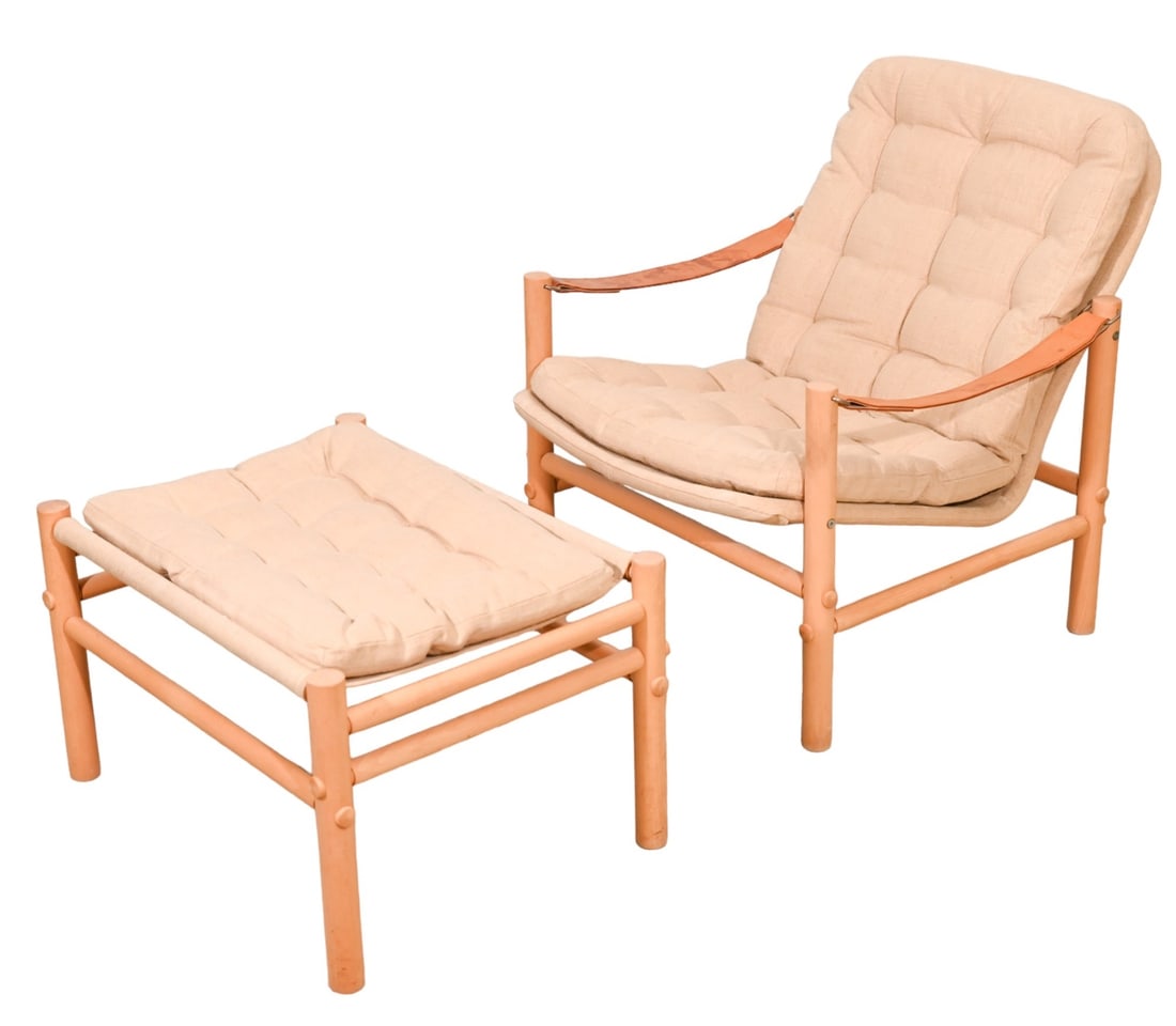Bror Boije for Dux Safari Junker Chair w Ottoman (1 of 11)