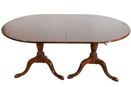 Chippendale Style Carved Pedestal Dining Table