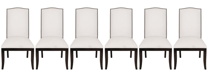 6 Parsons Style Upholstered Side Dining Chairs