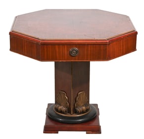 Empire Octagonal Pedestal Center Table with Mounts