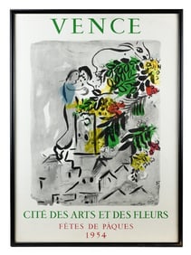 Marc Chagall 1954 Vence Cite Des Arts Poster