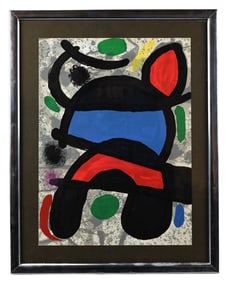 Joan Miro Lithograph Composition 4 From Sculptures