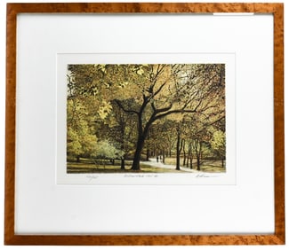 Harold Altman Signed Lithograph Central Park III