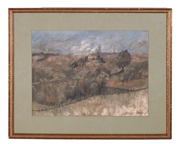 Camyle Brown 1949 Watercolor Painting Siena Italy