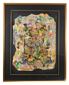 King Signed Paper Collage Framed