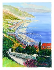 Kerry Hallam Signed Painting Cornish Riviera