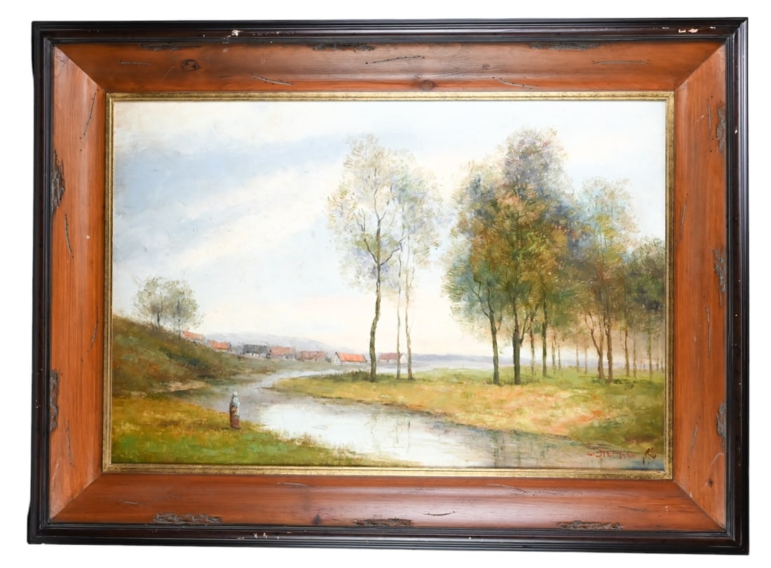 Stephano Signed Impressionist Oil Painting River (1 of 9)