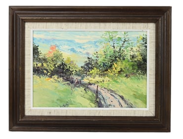 Signed Impressionist Oil Painting Landscape