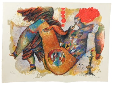 Theo Tobiasse Signed Embossed Lithograph