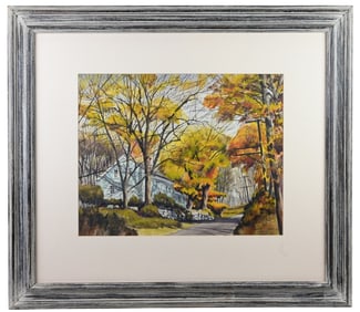 Louis J. Kaep Watercolor Painting Rural Landscape