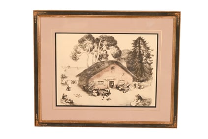 Jean Veber Lithograph Le Soleil Luit Pour Tous