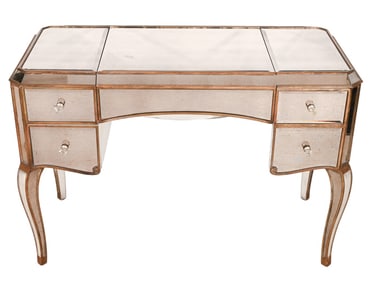Hollywood Regency Style Mirrored Vanity Desk