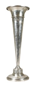 Antique Sterling Silver Weighted Bud Vase