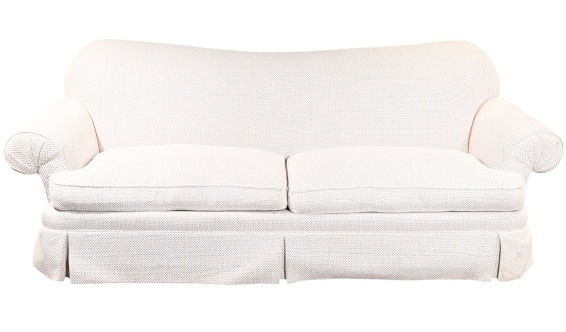 Modern Custom Upholstered Skirted Sofa (1 of 12)