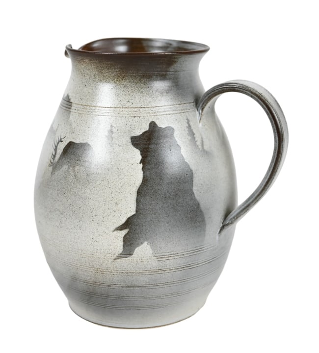 Thomas Norby Art Pottery Pitcher Wildlife Scene (1 of 8)