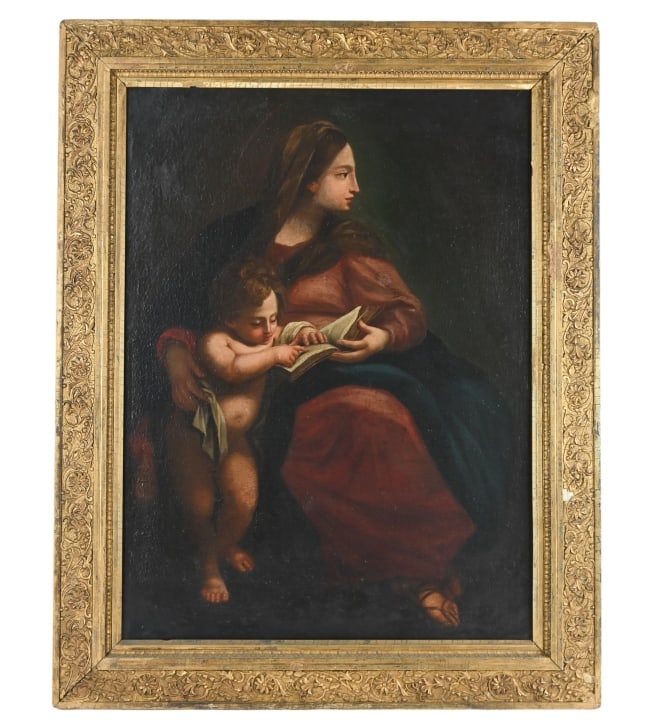 Italian School 19th C Oil Painting Madonna & Child (1 of 9)