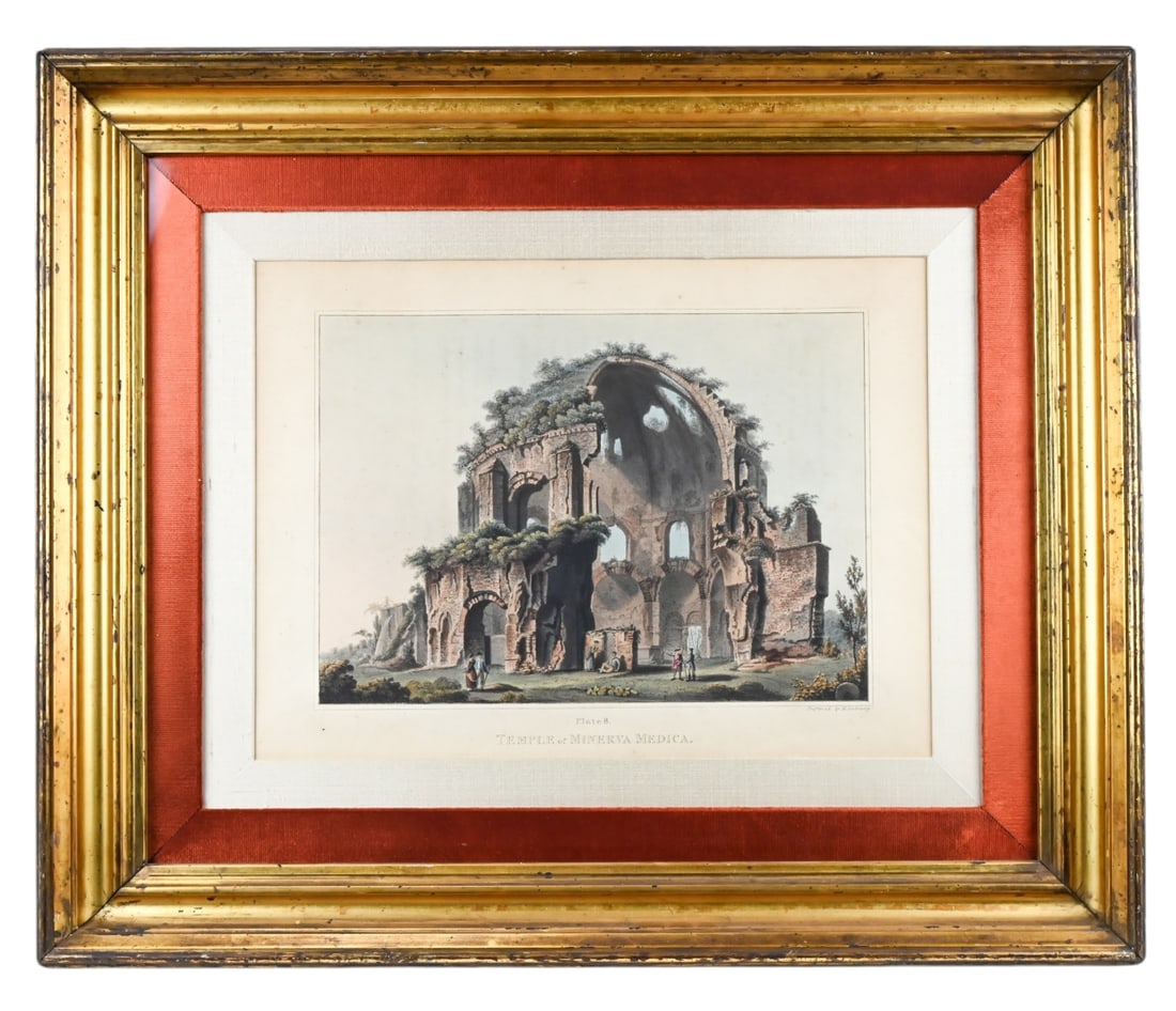 18th C Engraving M. Dubourgh Temple of Minerva (1 of 8)