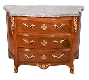 Louis XV Period Ormolu Mounted Marble Top Chest