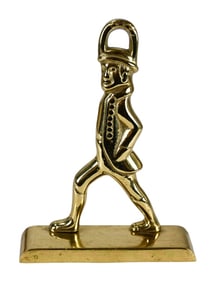 20th Century Brass Prussian Soldier Door Stop