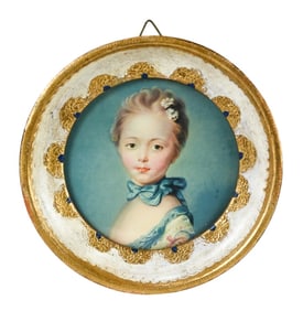 20th century Italian Portrait Print of Young Muse