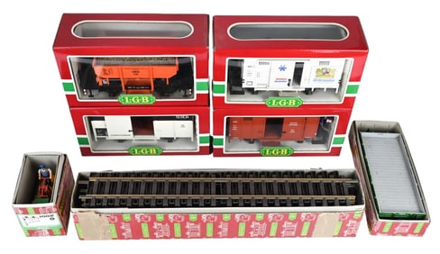 LGB The Big Train 6 Cars & 12 Tracks in Boxes