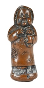 19th Century Metal Snuff Box in the Shape of a Chi