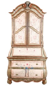 Venetian Rococo Style Painted Secretary