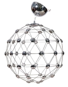 24 Inch Chrome LED Dome Light Fixture