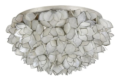 Pottery Barn Capiz Shell Flush Mount Light