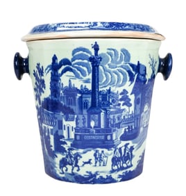 Victoria Ware Flow Blue Porcelain Fruit Chiller