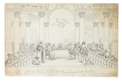 Antique Engraving of Paolo Caliari Painting