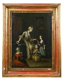 Antique Flemish School Oil Painting on Board