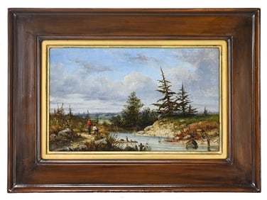 Henry Le Grand Oil Painting 19th C Landscape