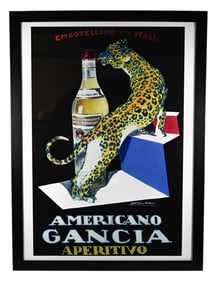 Gancia Vermouth Bianco Ad Poster Framed